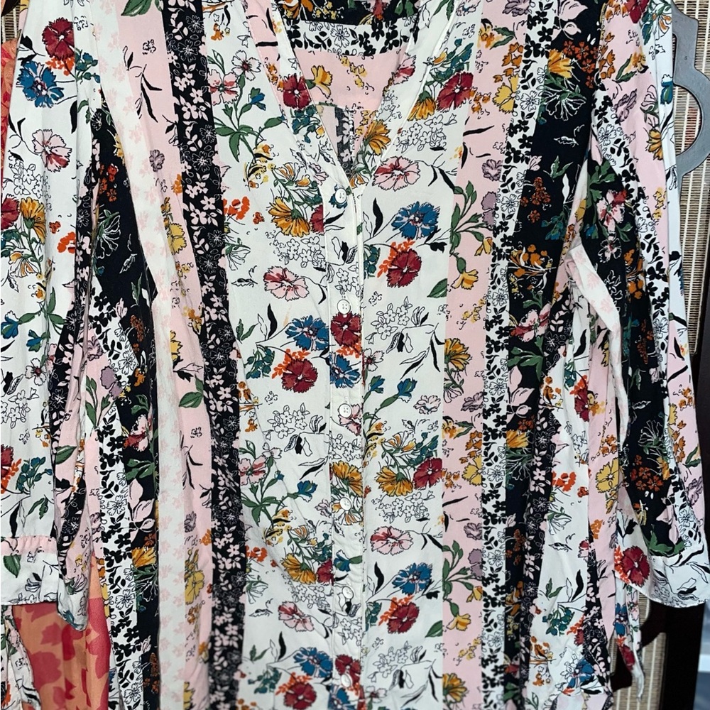 Floral Button-Up Blouse